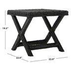 Panchina a X in Rattan Intrecciato, Naturale e Nero, 1 Posto, 2 Colori