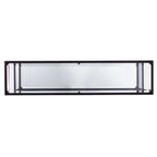 Consolle stretta Glam nera/argento, a 2 ripiani, montaggio a 1 persona