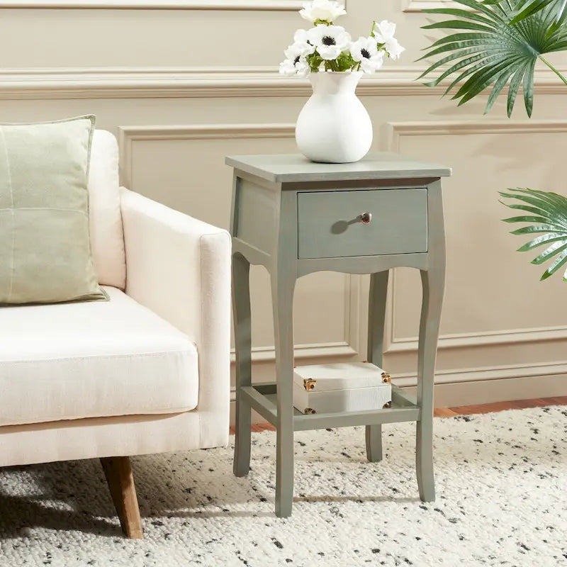 SAFAVIEH Mena End Table - 16.1 x 14.2 x 30 - 16Wx14Dx30H