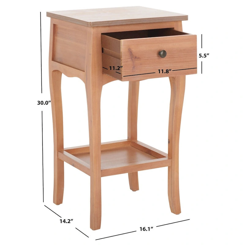 Tavolino in stile francese, singolo o in coppia – Miele Naturale / Crema Vintage / Grigio Cenere