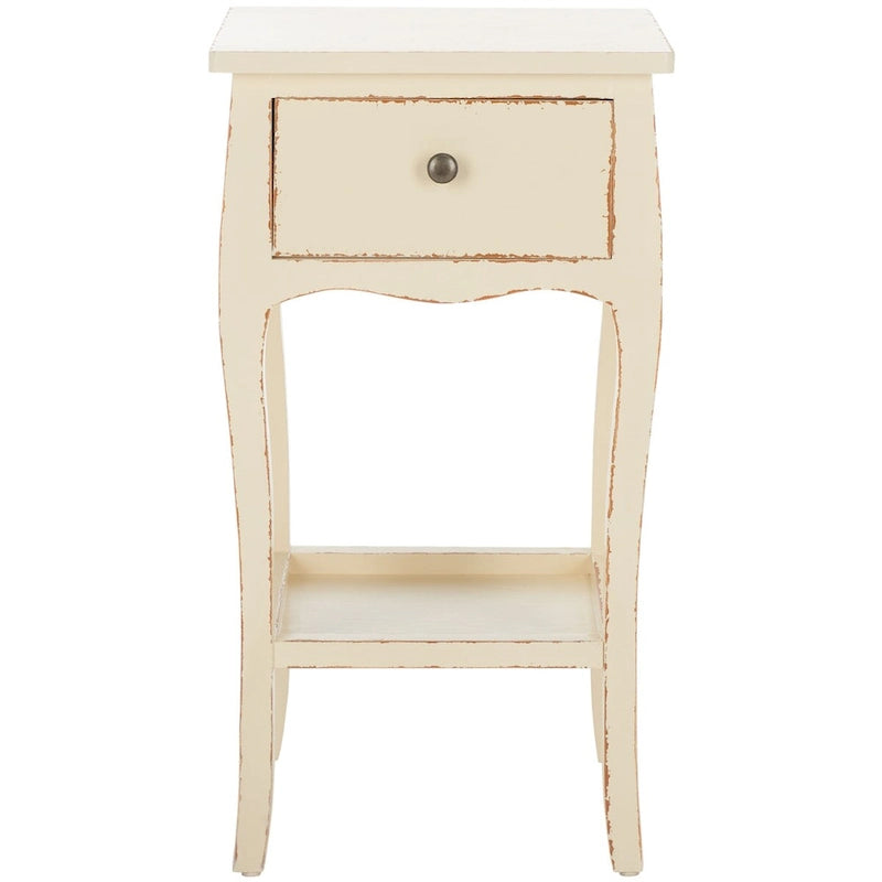 Tavolino in stile francese, singolo o in coppia – Miele Naturale / Crema Vintage / Grigio Cenere
