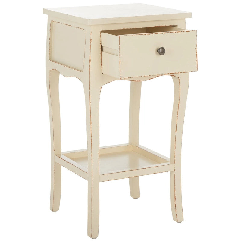 Tavolino in stile francese, singolo o in coppia – Miele Naturale / Crema Vintage / Grigio Cenere