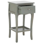 Tavolino in stile francese, singolo o in coppia – Miele Naturale / Crema Vintage / Grigio Cenere