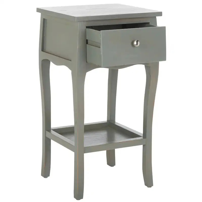 Tavolino in stile francese, singolo o in coppia – Miele Naturale / Crema Vintage / Grigio Cenere