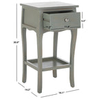 Tavolino in stile francese, singolo o in coppia – Miele Naturale / Crema Vintage / Grigio Cenere
