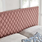 Testiera in velluto trapuntato per letto a una piazza e mezza/matrimoniale - Disponibile in 8 colori
