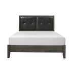 Set Camera da Letto 3 Pezzi Grigio Scuro (Letto + Cassettiera + Comodino) – Per 1-2 Persone