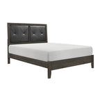 Set Camera da Letto 3 Pezzi Grigio Scuro (Letto + Cassettiera + Comodino) – Per 1-2 Persone