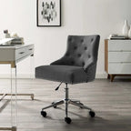 Sedia da ufficio girevole in tessuto trapuntato beige / verde acqua / azzurro / grigio per 1