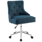Sedia da ufficio girevole in tessuto trapuntato beige / verde acqua / azzurro / grigio per 1