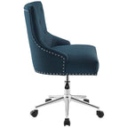 Sedia da ufficio girevole in tessuto trapuntato beige / verde acqua / azzurro / grigio per 1