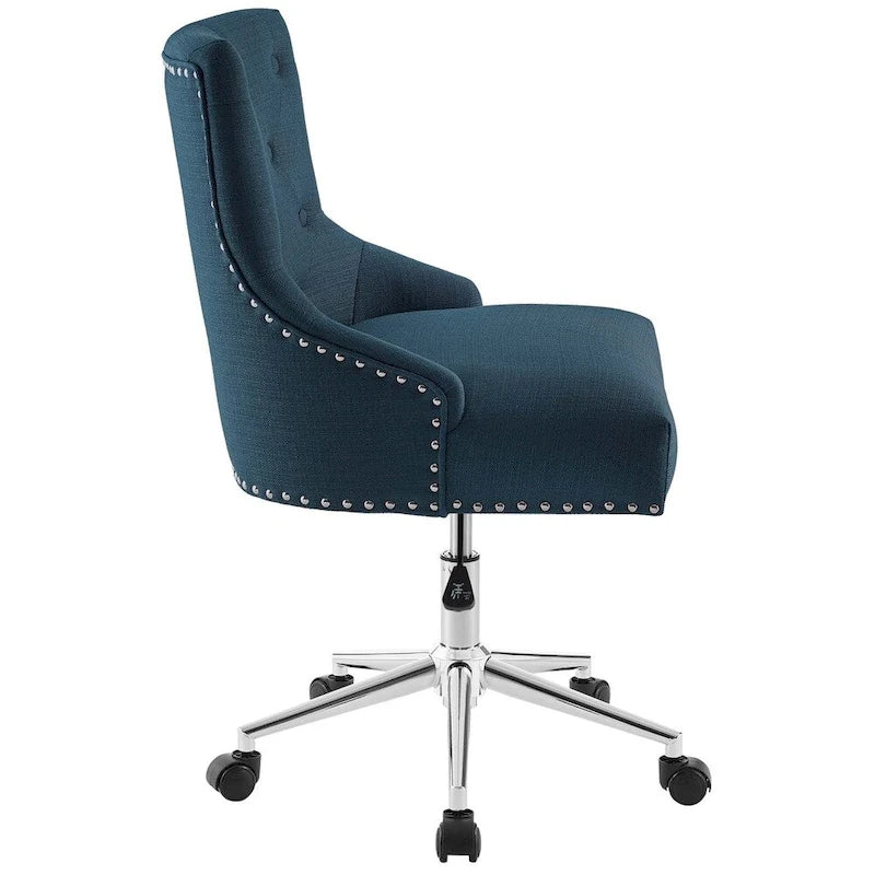 Sedia da ufficio girevole in tessuto trapuntato beige / verde acqua / azzurro / grigio per 1
