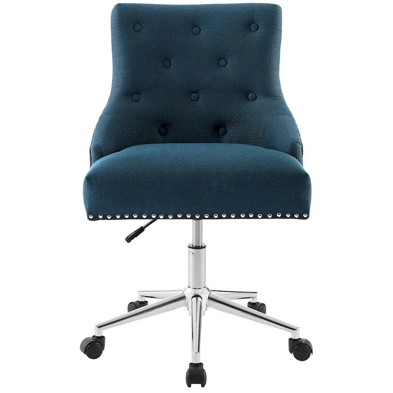 Sedia da ufficio girevole in tessuto trapuntato beige / verde acqua / azzurro / grigio per 1