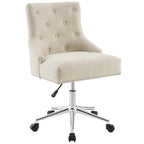Sedia da ufficio girevole in tessuto trapuntato beige / verde acqua / azzurro / grigio per 1