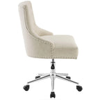Sedia da ufficio girevole in tessuto trapuntato beige / verde acqua / azzurro / grigio per 1
