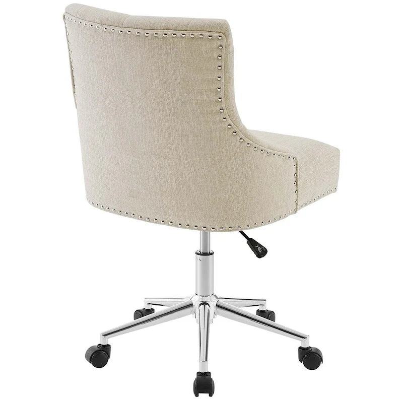 Sedia da ufficio girevole in tessuto trapuntato beige / verde acqua / azzurro / grigio per 1