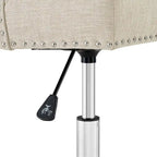 Sedia da ufficio girevole in tessuto trapuntato beige / verde acqua / azzurro / grigio per 1