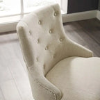 Sedia da ufficio girevole in tessuto trapuntato beige / verde acqua / azzurro / grigio per 1