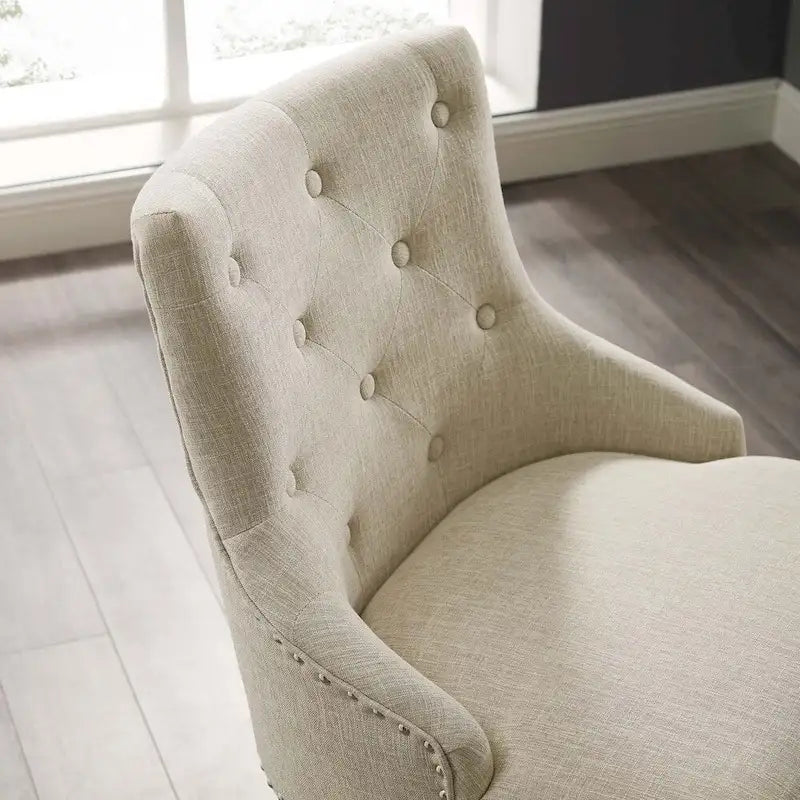Sedia da ufficio girevole in tessuto trapuntato beige / verde acqua / azzurro / grigio per 1