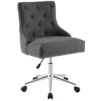Sedia da ufficio girevole in tessuto trapuntato beige / verde acqua / azzurro / grigio per 1