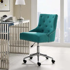 Sedia da ufficio girevole in tessuto trapuntato beige / verde acqua / azzurro / grigio per 1