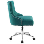 Sedia da ufficio girevole in tessuto trapuntato beige / verde acqua / azzurro / grigio per 1