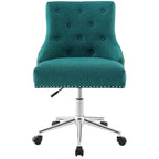 Sedia da ufficio girevole in tessuto trapuntato beige / verde acqua / azzurro / grigio per 1