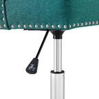 Sedia da ufficio girevole in tessuto trapuntato beige / verde acqua / azzurro / grigio per 1