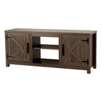 Mobile TV Marrone Effetto Legno Stile Fienile, Adatto a TV fino a 65"