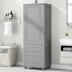 Mobiletto da bagno autoportante nero/grigio con 2 cassetti, per una persona