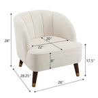 Poltroncina a barilotto in velluto arancione/fard/smeraldo/bianco con gambe in legno, seduta singola