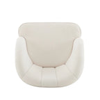 Poltroncina a barilotto in velluto arancione/fard/smeraldo/bianco con gambe in legno, seduta singola