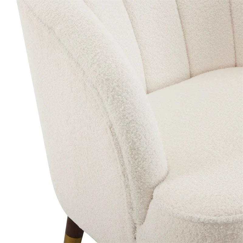 Poltroncina a barilotto in velluto arancione/fard/smeraldo/bianco con gambe in legno, seduta singola