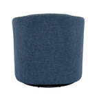 Poltrona girevole a barilotto con borchie – Cammello chiaro / Grigio / Bianco / Blu / Grigio chiaro, 1 posto