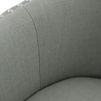 Poltrona girevole a barilotto con borchie – Cammello chiaro / Grigio / Bianco / Blu / Grigio chiaro, 1 posto