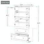Mobiletto contenitore freestanding grigio con 2 cassetti – Per uso singolo