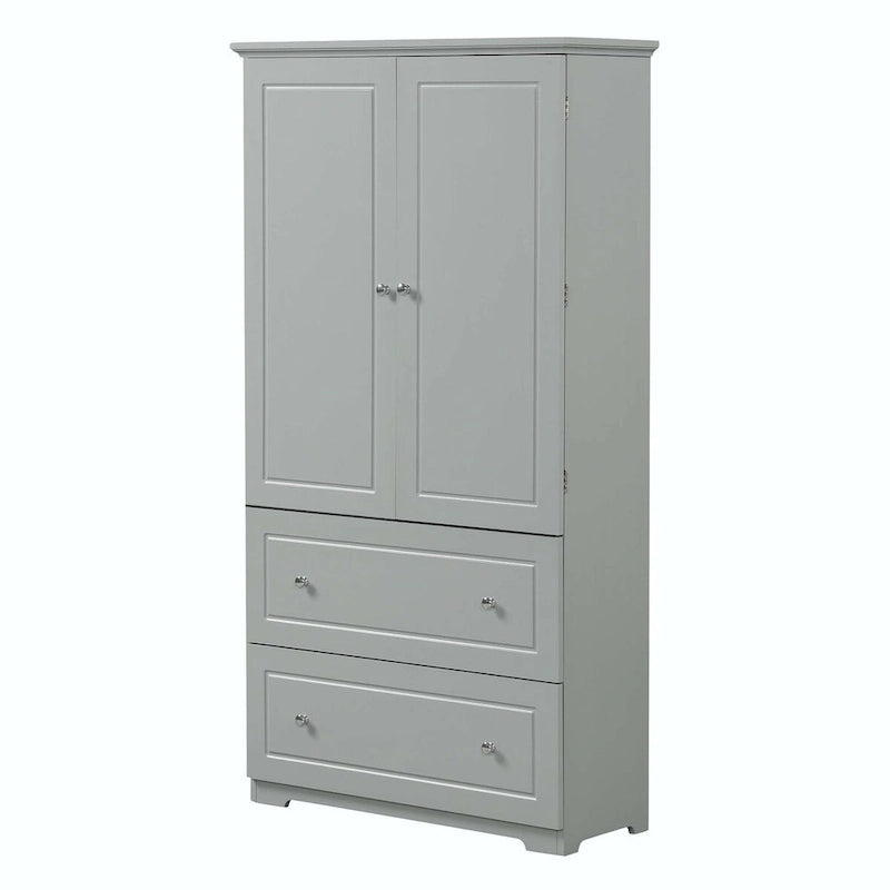 Mobiletto contenitore freestanding grigio con 2 cassetti – Per uso singolo