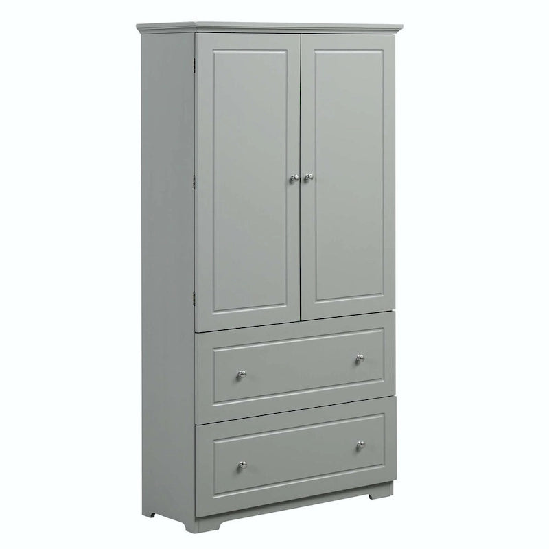 Mobiletto contenitore freestanding grigio con 2 cassetti – Per uso singolo