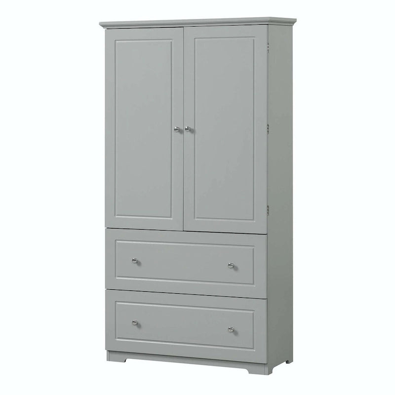 Mobiletto contenitore freestanding grigio con 2 cassetti – Per uso singolo